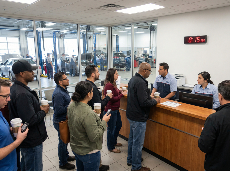 Congested workshop reception