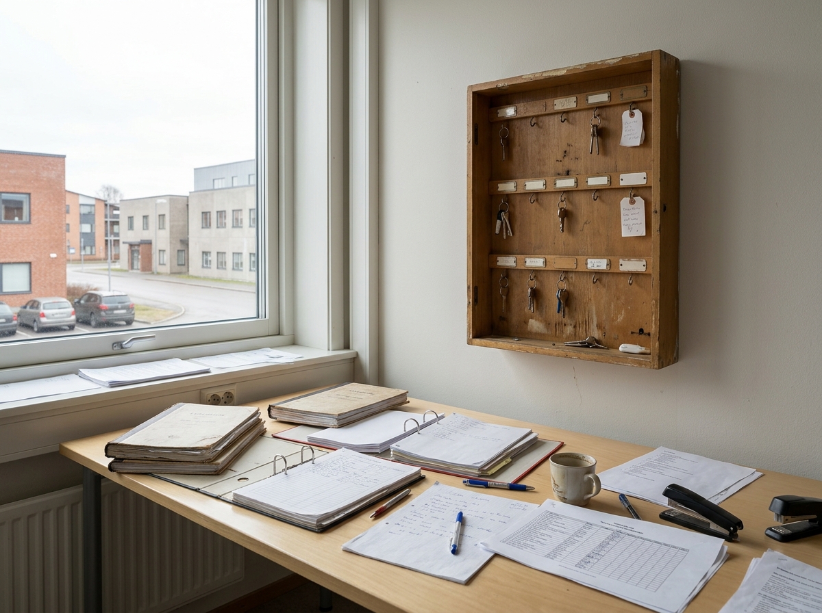 Un responsable des services techniques examinant des données fragmentées sur un écran