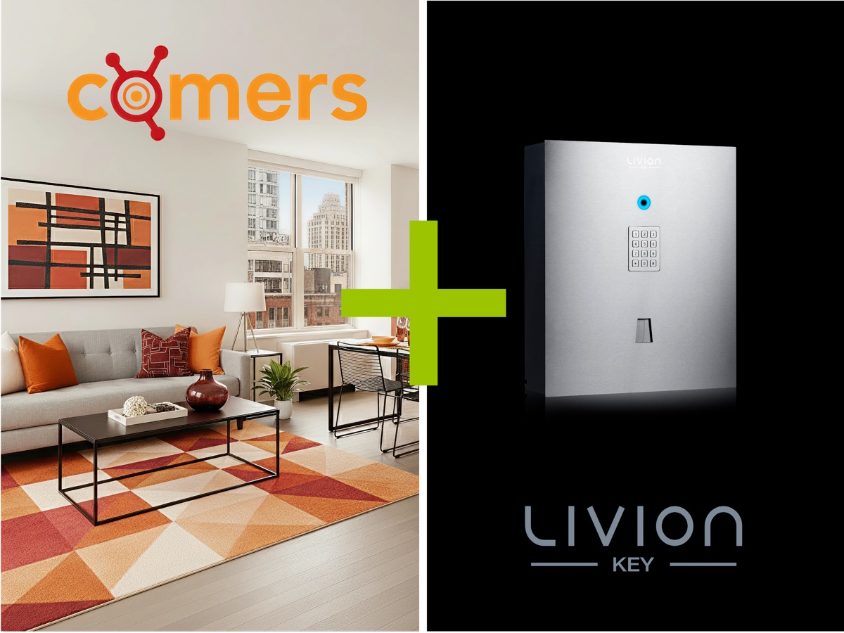Seamless guest journey integration between Comers booking system and LivionKey30 smart key cabinet