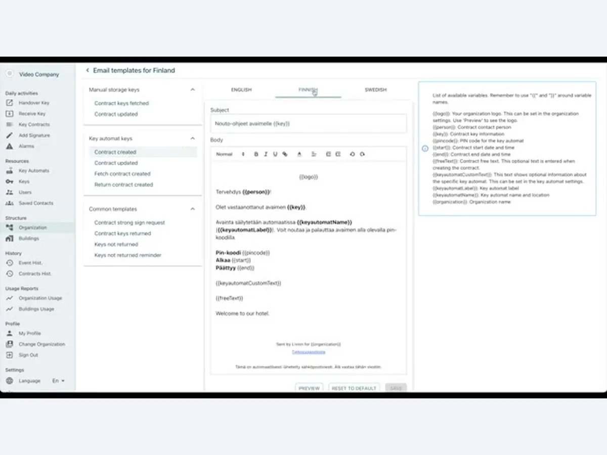 Custom Contract Notification Templates