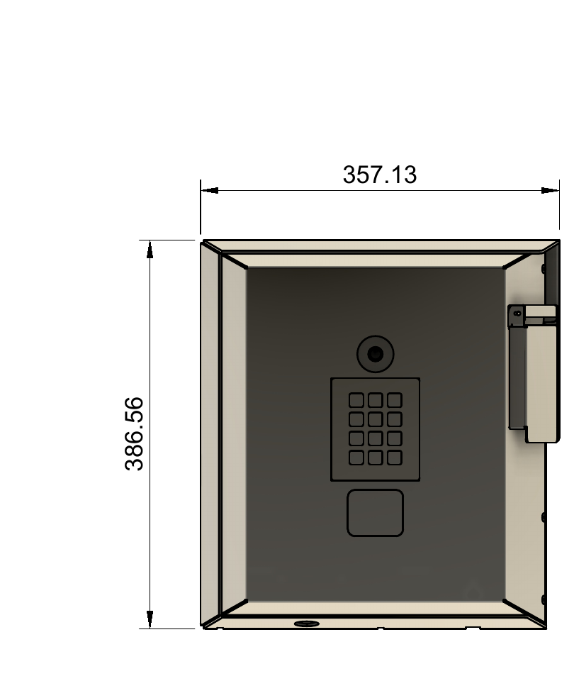 LivionKey20 Outdoor front view with width and height dimensions